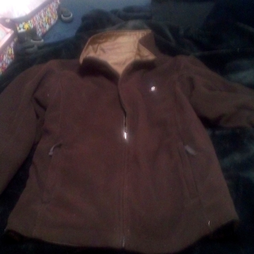 Dark brown please hexagon jacket size medium
